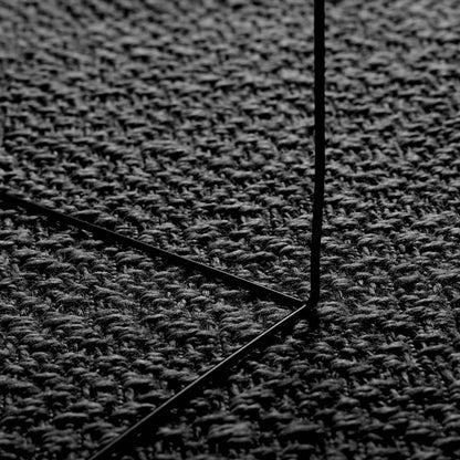 Rug ZIZUR Anthracite 160x230 cm Jute Look Indoor and Outdoor