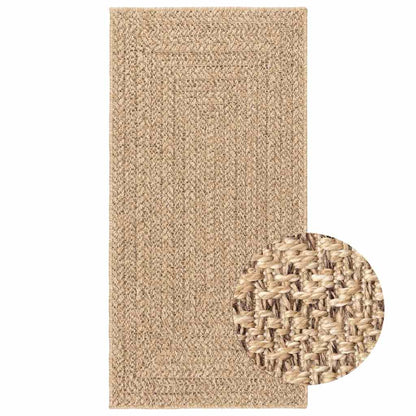 Rug ZIZUR Beige 60x110 cm Jute Look Indoor and Outdoor