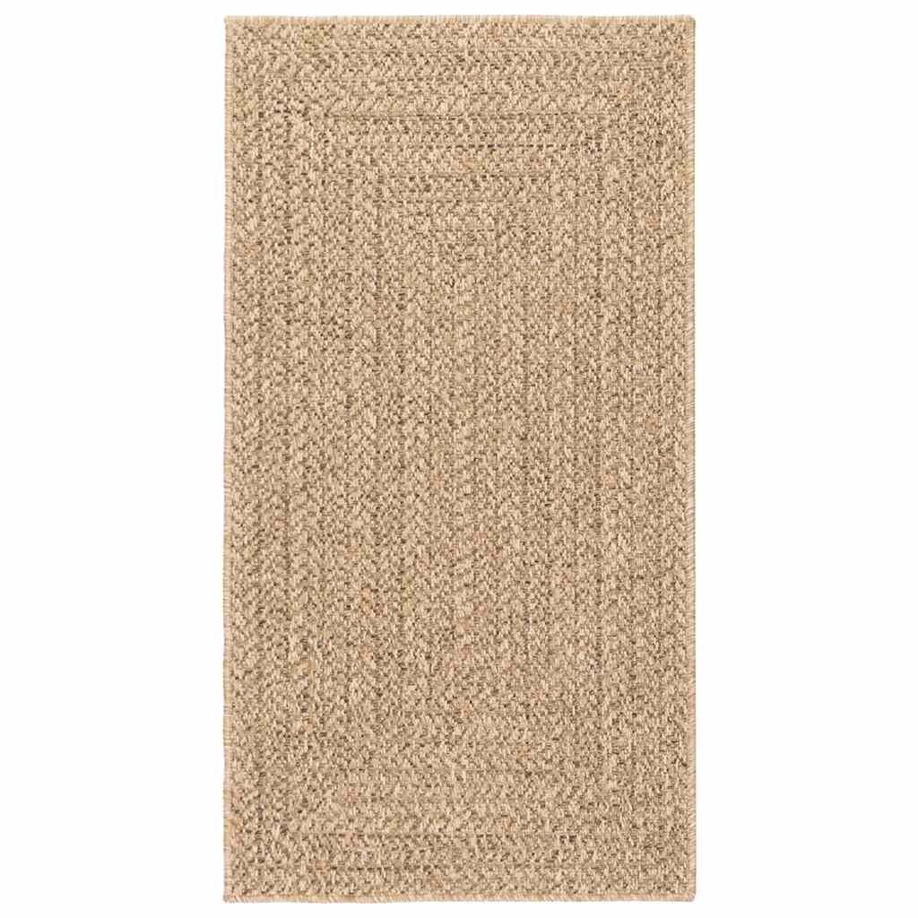 Rug ZIZUR Beige 80x150 cm Jute Look Indoor and Outdoor