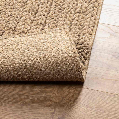 Rug ZIZUR Beige 80x150 cm Jute Look Indoor and Outdoor