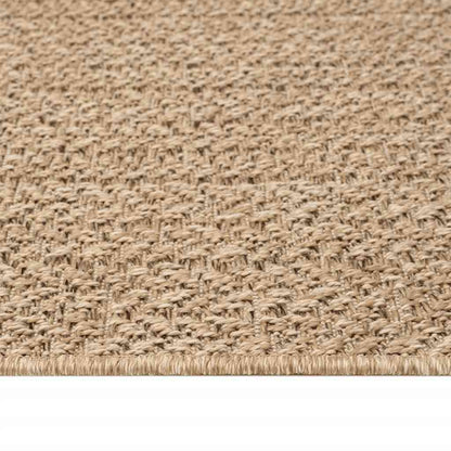 Rug ZIZUR Beige 80x200 cm Jute Look Indoor and Outdoor