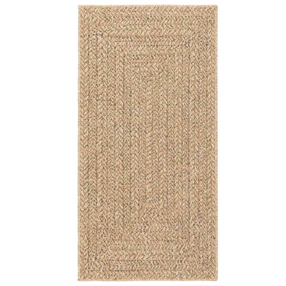 Rug ZIZUR Beige 80x250 cm Jute Look Indoor and Outdoor