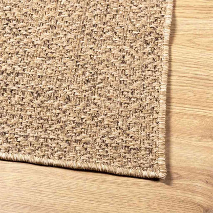 Rug ZIZUR Beige 100x200 cm Jute Look Indoor and Outdoor
