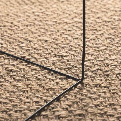 Rug ZIZUR Beige 140x200 cm Jute Look Indoor and Outdoor