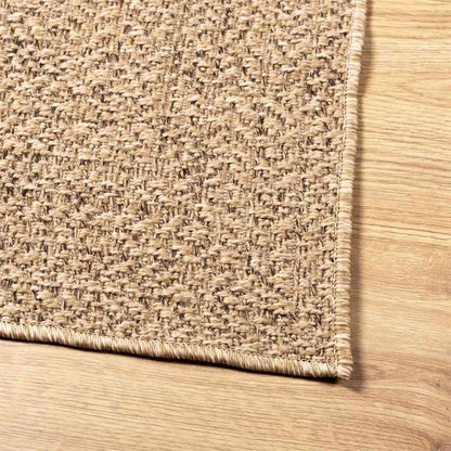 Rug ZIZUR Beige 140x200 cm Jute Look Indoor and Outdoor