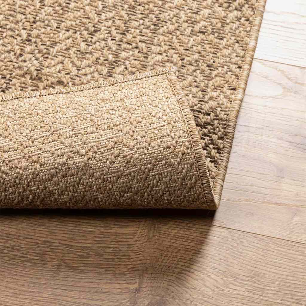 Rug ZIZUR Beige 140x200 cm Jute Look Indoor and Outdoor