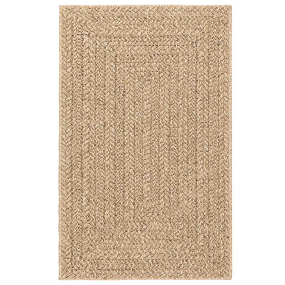 Rug ZIZUR Beige 160x230 cm Jute Look Indoor and Outdoor