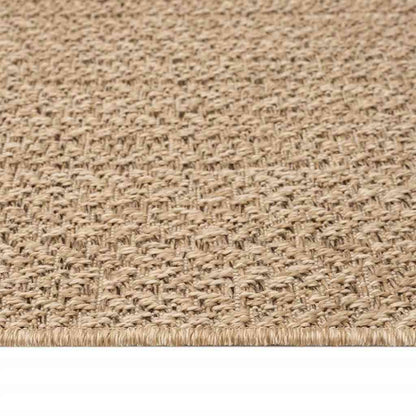 Rug ZIZUR Beige 200x200 cm Jute Look Indoor and Outdoor