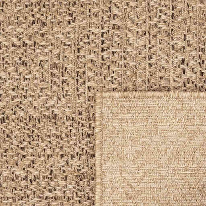 Rug ZIZUR Beige 240x240 cm Jute Look Indoor and Outdoor