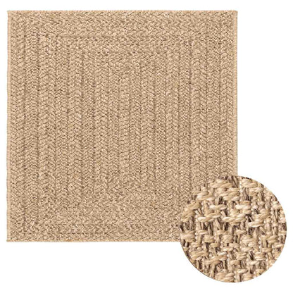 Rug ZIZUR Beige 240x340 cm Jute Look Indoor and Outdoor