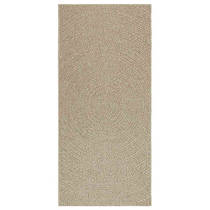 Rug ZIZUR Beige 100x200 cm Jute Look Indoor and Outdoor