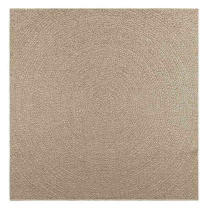 Rug ZIZUR Beige 200x200 cm Jute Look Indoor and Outdoor