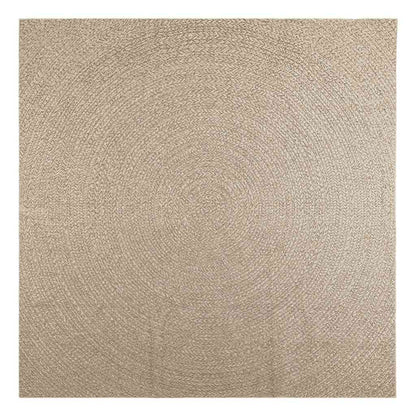 Rug ZIZUR Beige 240x240 cm Jute Look Indoor and Outdoor