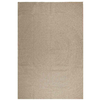 Rug ZIZUR Beige 240x340 cm Jute Look Indoor and Outdoor
