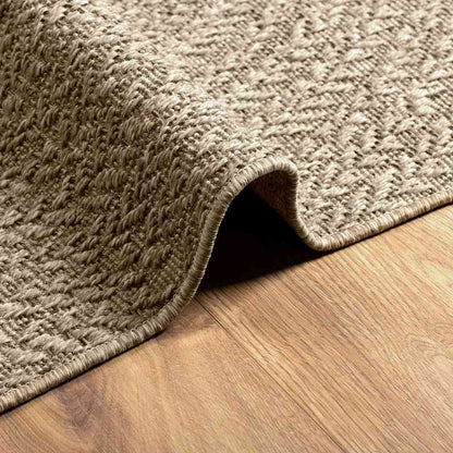 Rug ZIZUR Beige 240x340 cm Jute Look Indoor and Outdoor