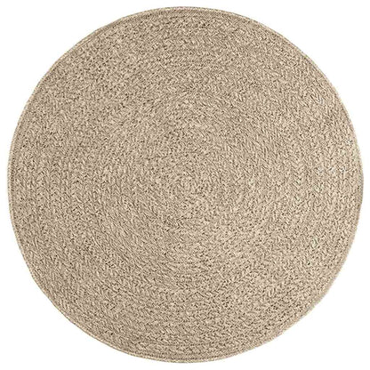 Rug ZIZUR Beige Ø 120 cm Jute Look Indoor and Outdoor