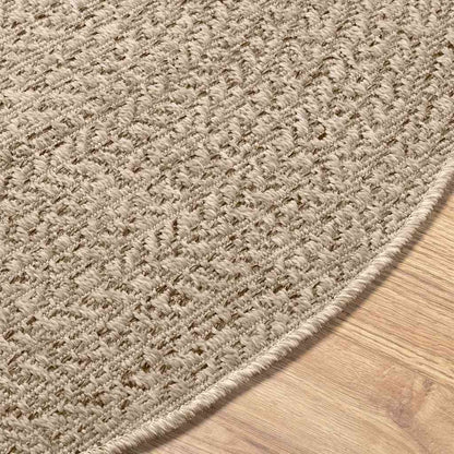 Rug ZIZUR Beige Ø 120 cm Jute Look Indoor and Outdoor