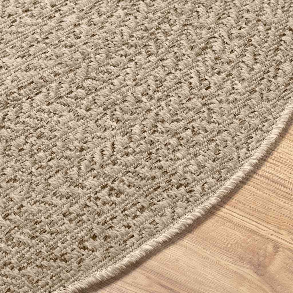 Rug ZIZUR Beige Ø 160 cm Jute Look Indoor and Outdoor