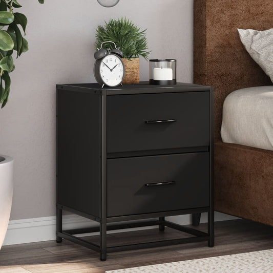 Bedside Cabinets 2 pcs Black 40x31x50 cm Engineered Wood