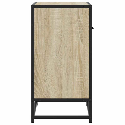 Bedside Cabinet Sonoma Oak 60x31x60 cm Engineered Wood and Metal