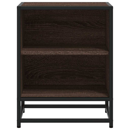 Bedside Cabinets 2 pcs Brown Oak 40x31x50 cm Engineered Wood and Metal