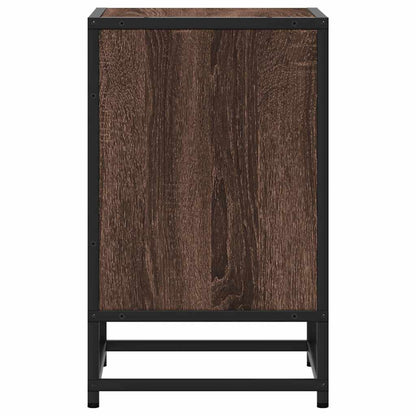 Bedside Cabinets 2 pcs Brown Oak 40x31x50 cm Engineered Wood and Metal