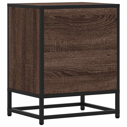 Bedside Cabinets 2 pcs Brown Oak 40x31x50 cm Engineered Wood and Metal