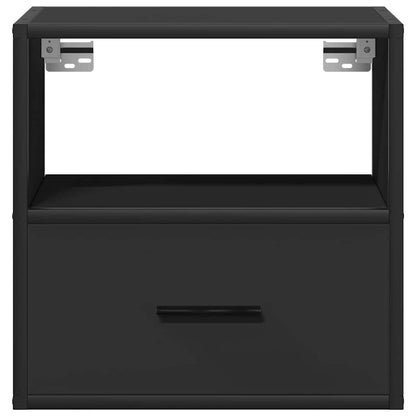 Wall-mounted Bedside Cabinet Black 40x31x39.5 cm