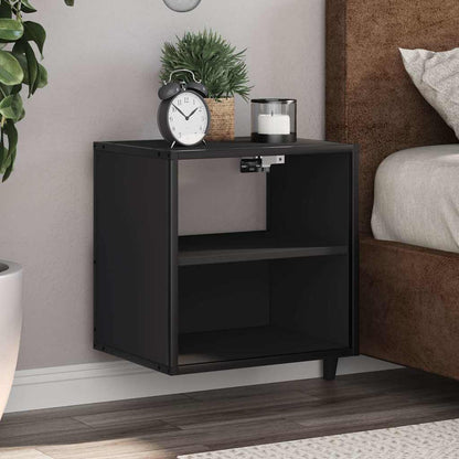 Wall-mounted Bedside Cabinet Black 40x31x39.5 cm