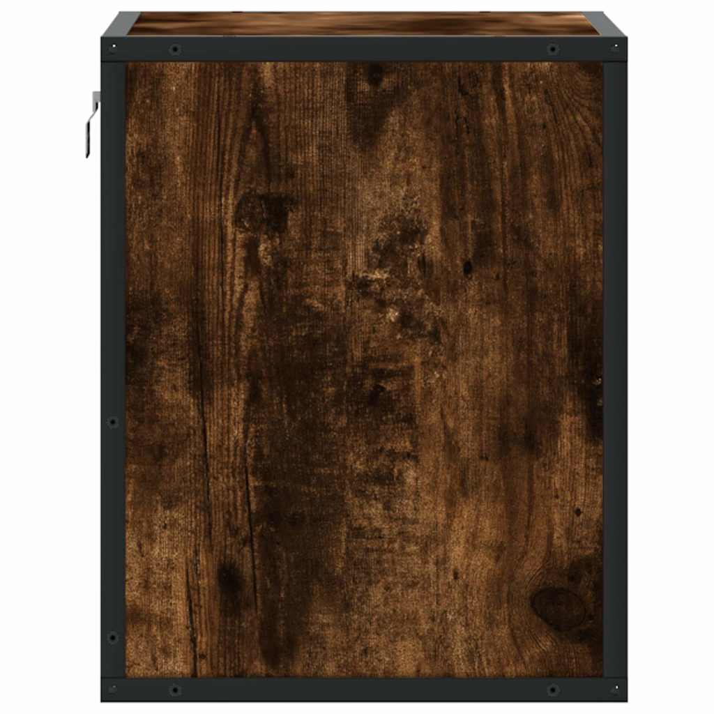 Wall-mounted Bedside Cabinet Smoked Oak 40x31x39.5 cm