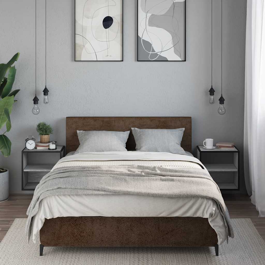Wall-mounted Bedside Cabinets 2 pcs Grey Sonoma 40x31x39.5 cm