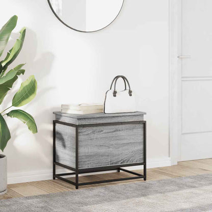 Storage Box with Lid Grey Sonoma 60x40x51.5 cm Engineered Wood
