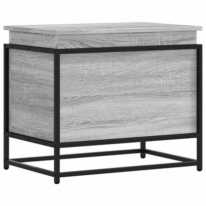 Storage Box with Lid Grey Sonoma 60x40x51.5 cm Engineered Wood
