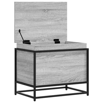 Storage Box with Lid Grey Sonoma 60x40x51.5 cm Engineered Wood