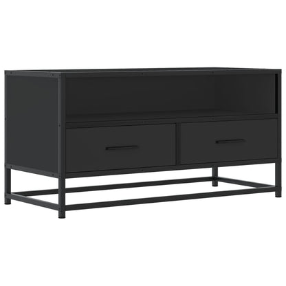 TV Cabinet Black 80x34.5x40 cm Engineered Wood and Metal