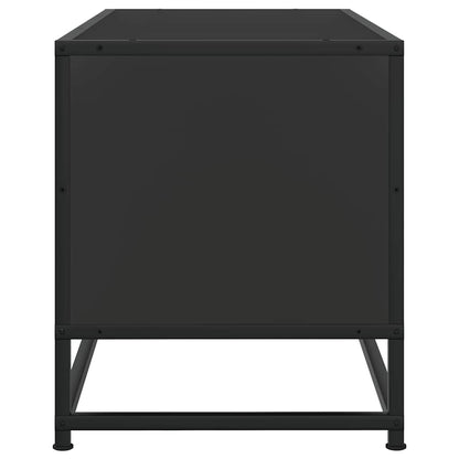 TV Cabinet Black 100x34.5x40 cm Engineered Wood and Metal