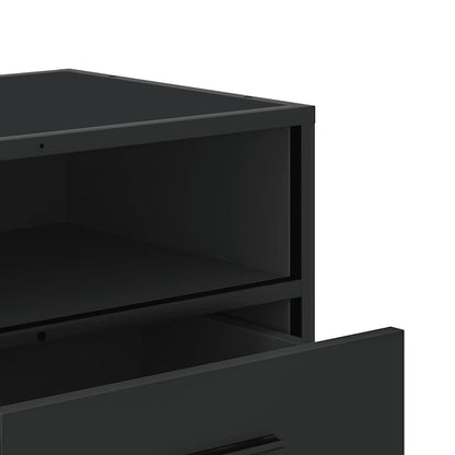 TV Cabinet Black 100x34.5x40 cm Engineered Wood and Metal