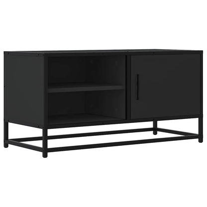 TV Cabinet Black 80x34.5x40 cm Engineered Wood and Metal