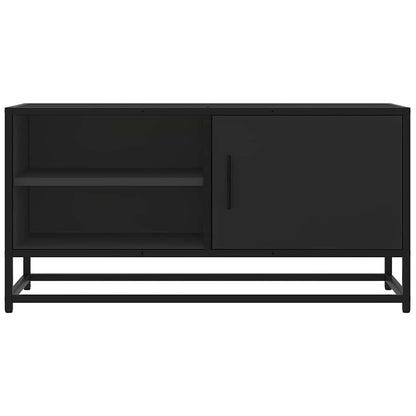 TV Cabinet Black 80x34.5x40 cm Engineered Wood and Metal
