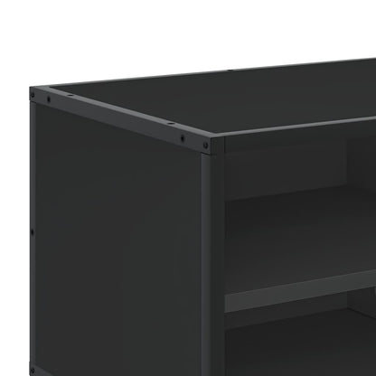 TV Cabinet Black 80x34.5x40 cm Engineered Wood and Metal