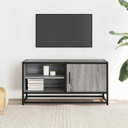 TV Cabinet Grey Sonoma 80x34.5x40 cm Engineered Wood and Metal