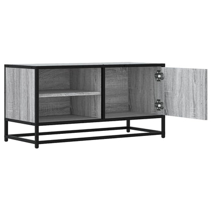 TV Cabinet Grey Sonoma 80x34.5x40 cm Engineered Wood and Metal