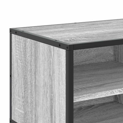 TV Cabinet Grey Sonoma 80x34.5x40 cm Engineered Wood and Metal