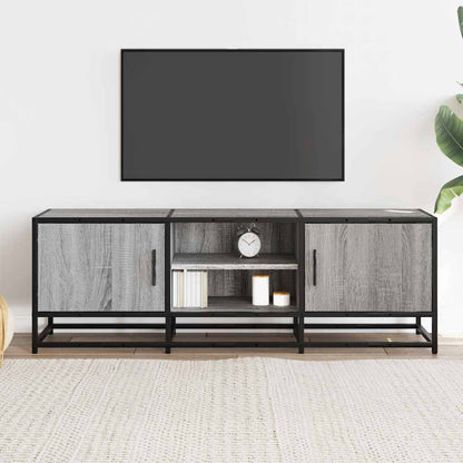 TV Cabinet Grey Sonoma 120x35x41 cm Engineered Wood and Metal