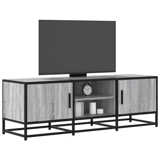 TV Cabinet Grey Sonoma 120x35x41 cm Engineered Wood and Metal