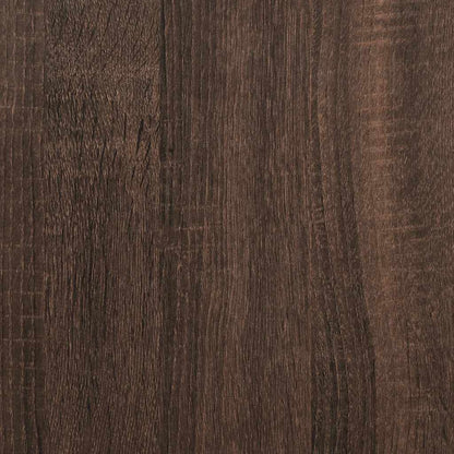 TV Cabinet Brown Oak 120x35x41 cm Engineered Wood and Metal