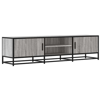 TV Cabinet Grey Sonoma 160x35x41 cm Engineered Wood and Metal