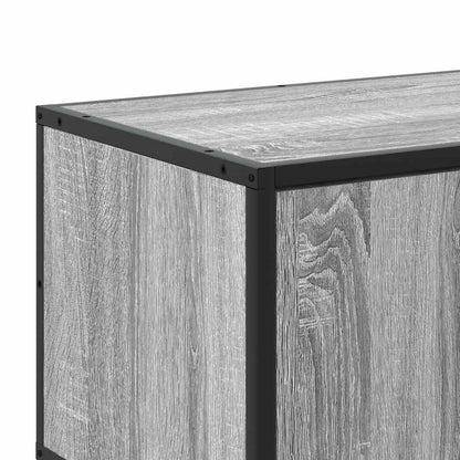 TV Cabinet Grey Sonoma 160x35x41 cm Engineered Wood and Metal
