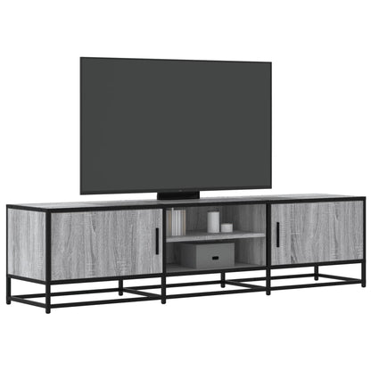 TV Cabinet Grey Sonoma 160x35x41 cm Engineered Wood and Metal