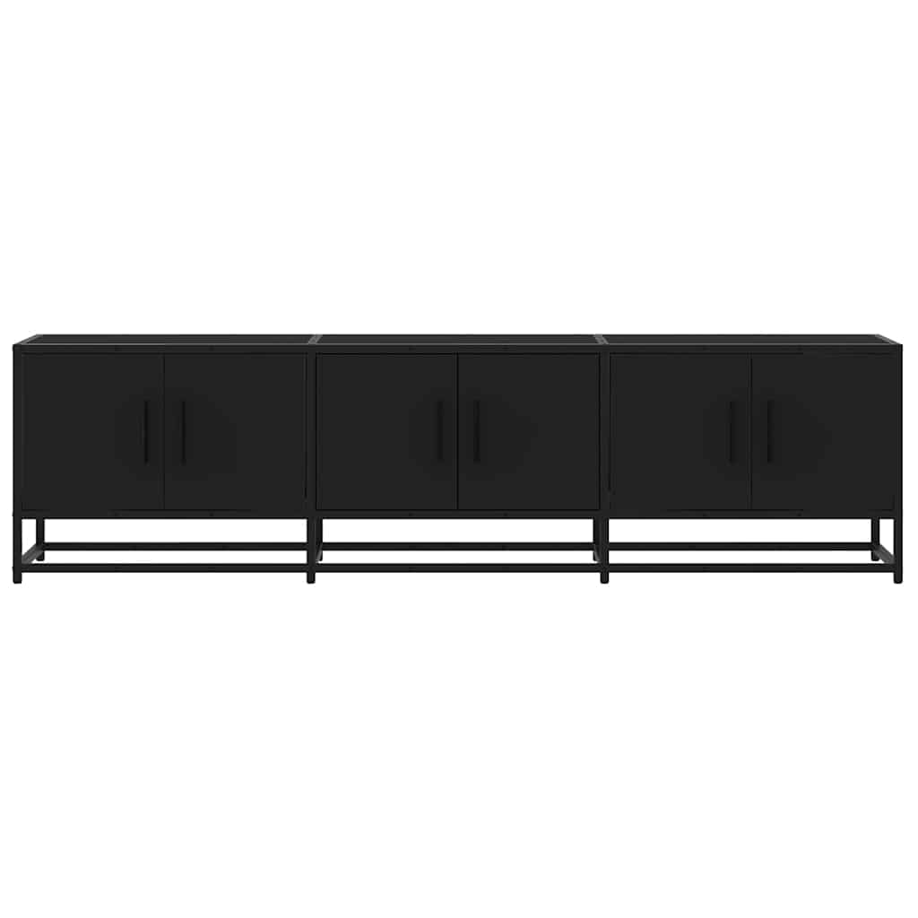 TV Cabinet Black 150x35x41 cm Engineered Wood and Metal
